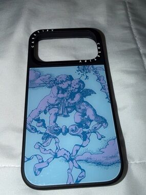 iPhone 17 pro Casetify Blue Cherub iPhone Case with Pink Accent